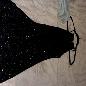 Black knee length dress